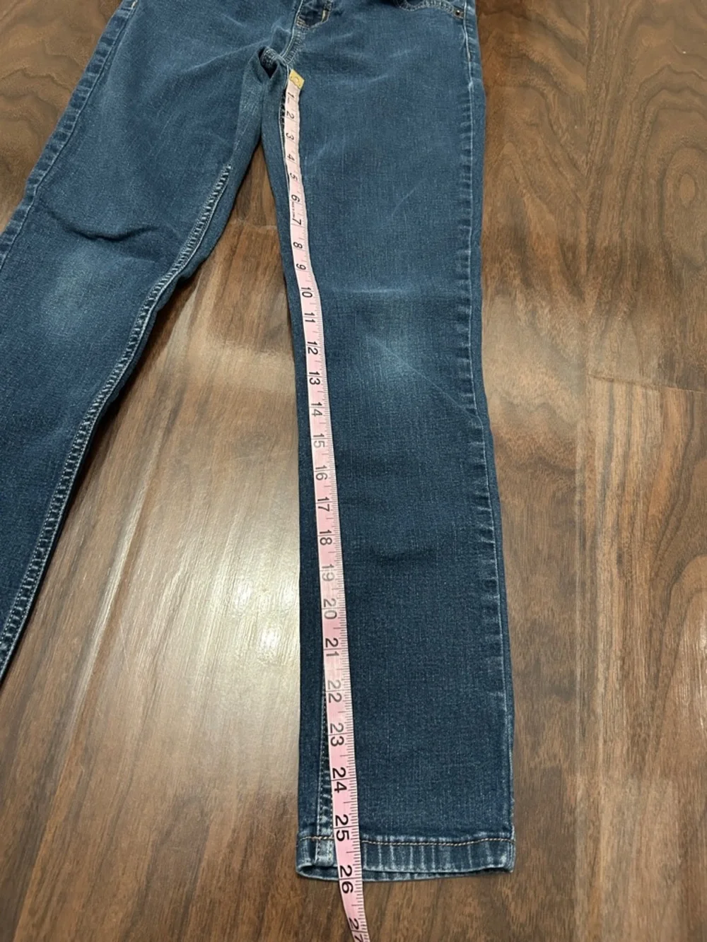 Justice Girls Dark Wash Mid Rise Super Skinny Jeans
